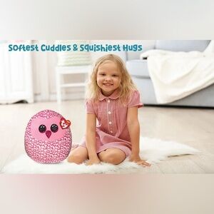 TY Squish-A-Boo Pinky Owl 14 Inch Plush Toy NWT